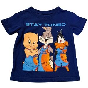 Space Jam A New Legacy Kids Navy Blue Tune Squad Graphic T-Shirt 2T Looney Tunes
